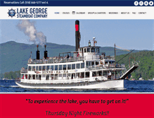 Tablet Screenshot of lakegeorgesteamboat.com